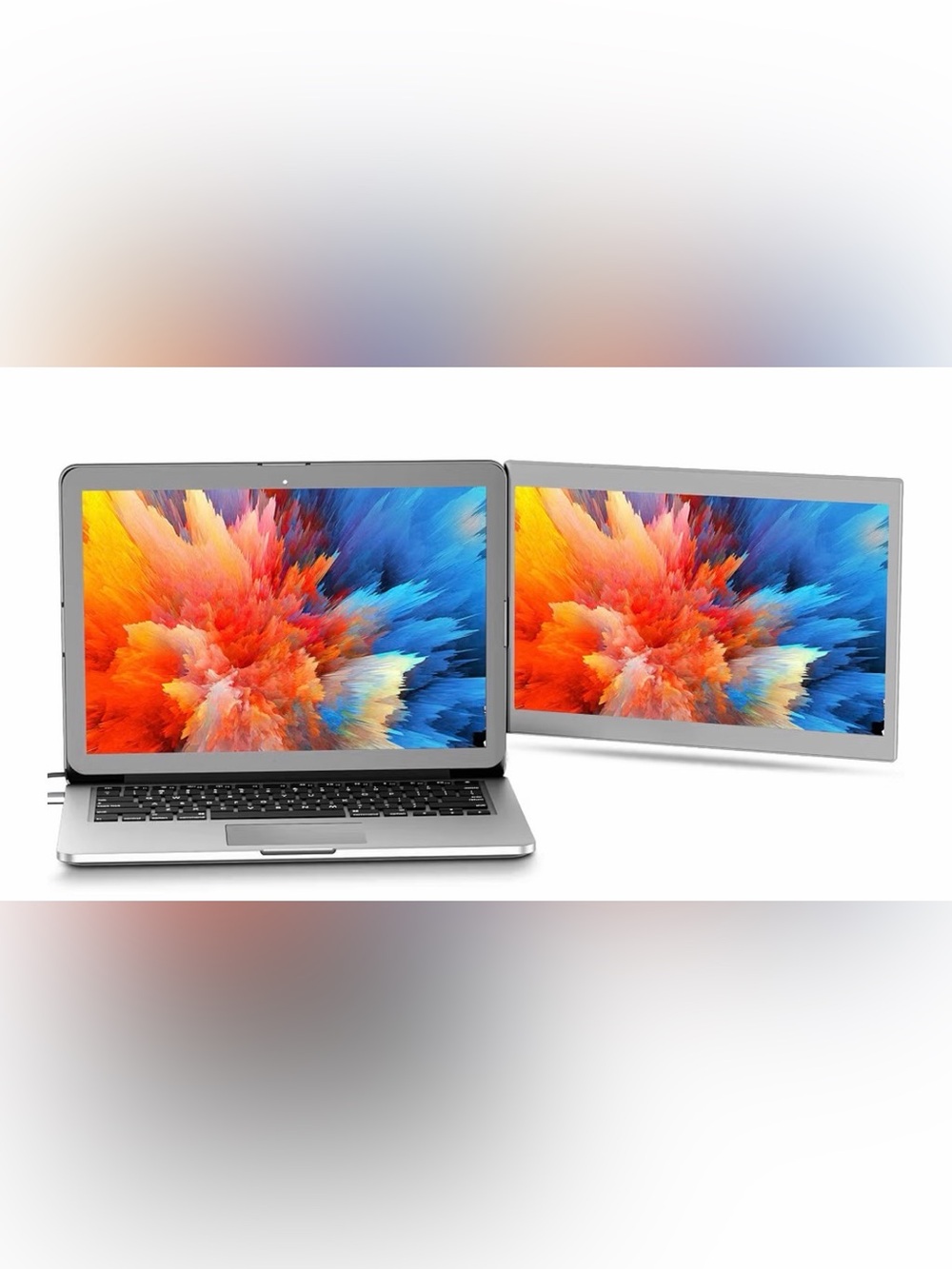 Portable Monitor for 14.2" MacBook, Laptop Screen Extender Dual Display 12'' FHD - Picture 13 of 15